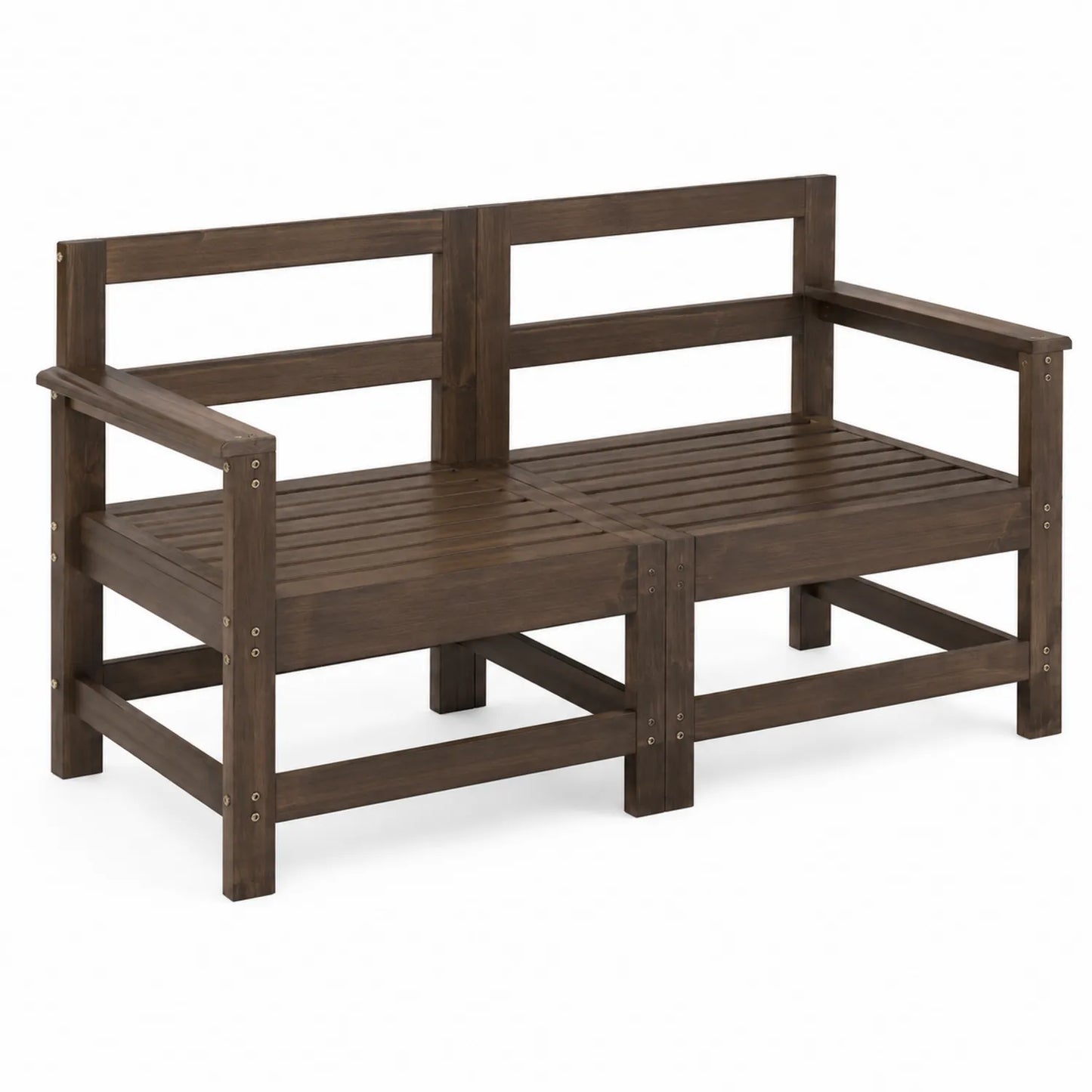 Banc en bois extérieur marron 150 cm